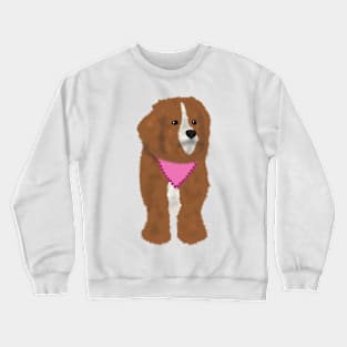 Brown dog Crewneck Sweatshirt